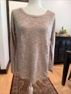 Jolt Scoop Neck Lightweight Knit Sweater - Blush
